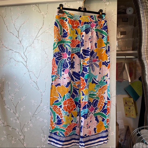 NWT Anthropologie Sisters Gulassa Floral Pajama Pants pjs New Lightweight - Picture 8 of 10